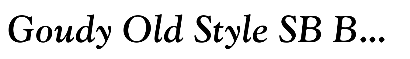 Goudy Old Style SB Bold Italic